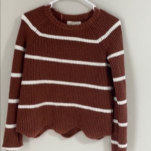 Scalloped bottom sweater